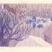 Robert Aldern, colored pencil on paper, landscape, Sioux Falls Artist